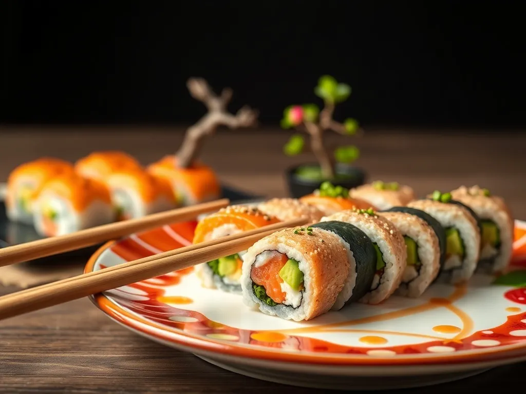 Jak jeść pałeczkami sushi?